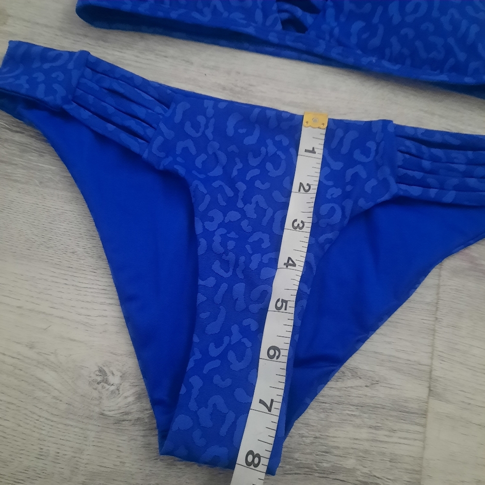 Blue Animal Print Bikini - Picture 7 of 9